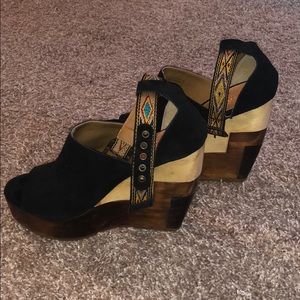 Block wooden wedges